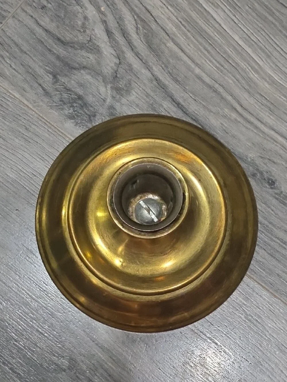 Brass Vintage Low Profile Candle Holder